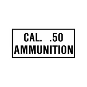 New Cal. 50 Ammunition Decal Fits  41-71 Jeep & Willys