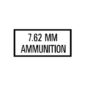 New 7.62 MM Ammunition Decal Fits  41-71 Jeep & Willys