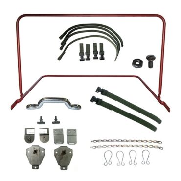 Complete Top Bow Frame Assembly, Bracket & Strap Kit Fits  52-66 M38A1
