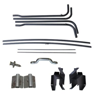 Complete Top Bow Frame Assembly, Bracket & Hardware Kit Fits 46-64 CJ-2A, 3A, 3B