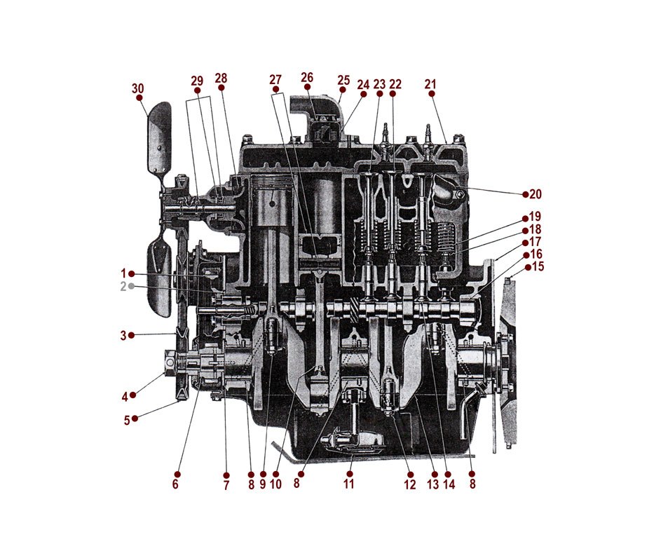 Engine Side View - 49-43 CJ-3A