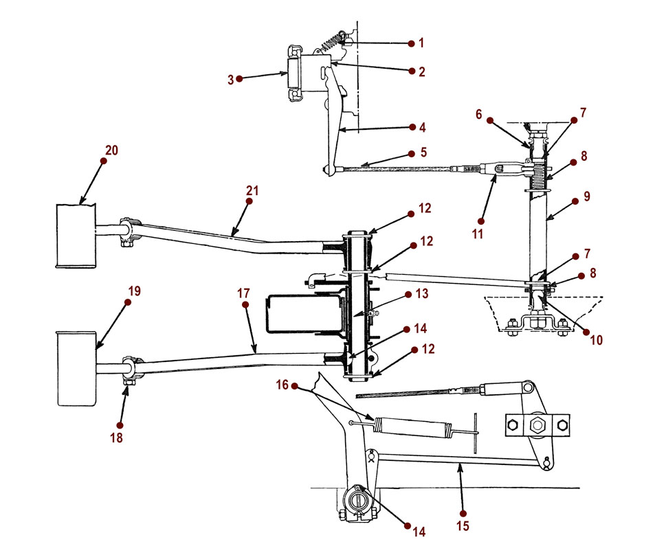 Clutch Control - 46-49 CJ-2A