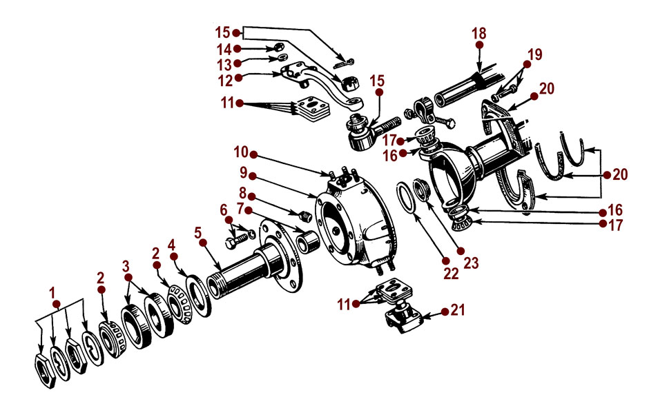 Front Axle - Steering Knuckle - 41-45 MB