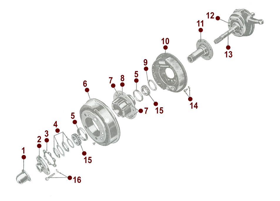 Front Axle - Wheel Connecting Parts - MB