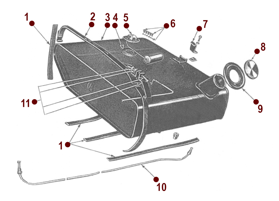 Fuel Tank - Willys CJ-2A