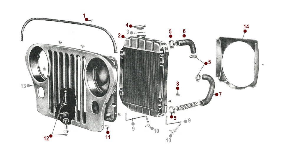Radiator and Grille - CJ-5