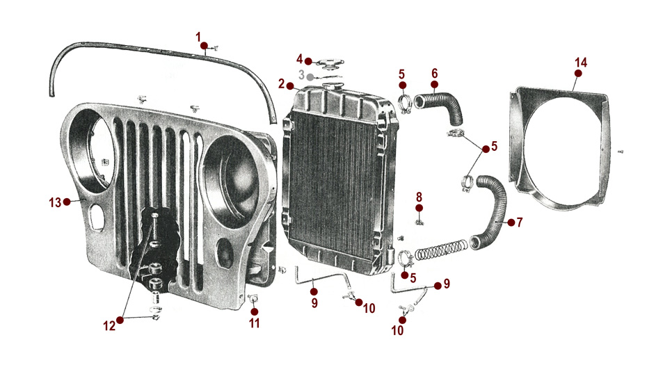 Radiator and Grille - M38A1