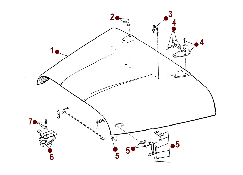 Hood - 55-75 CJ-5