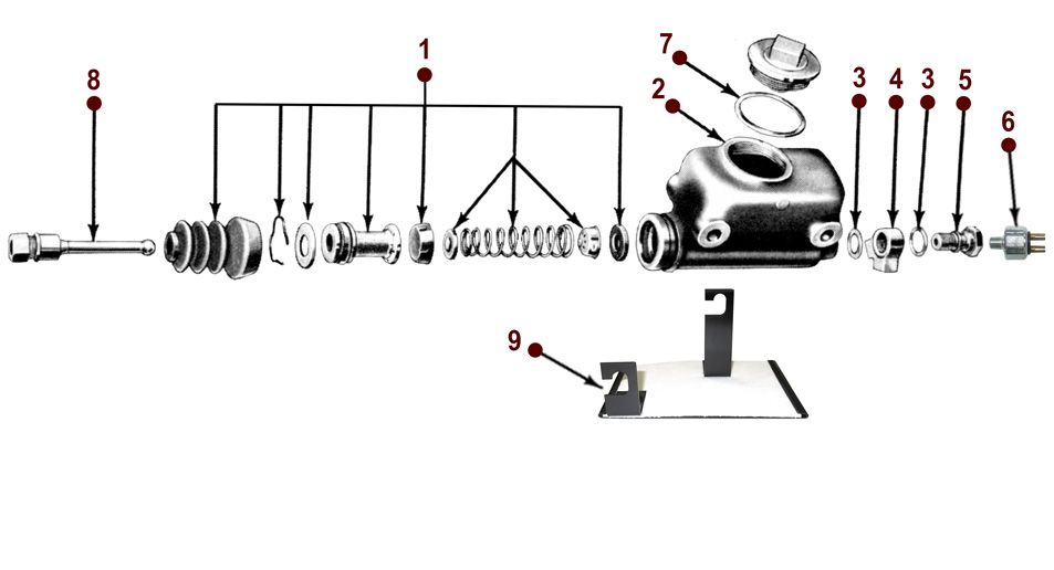 Brake Master Cylinder - 41-71 Willys & Jeep