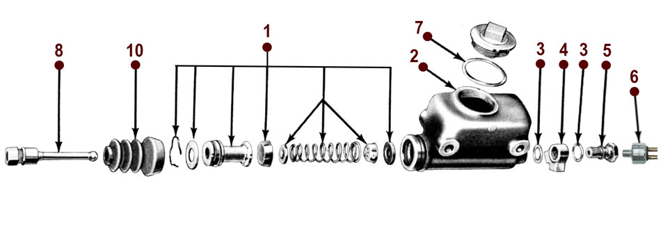 Brake Master Cylinder - Willys Jeepster