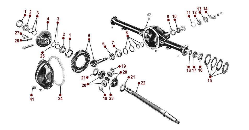 Dana 41/44/53/23/27 Rear Axle