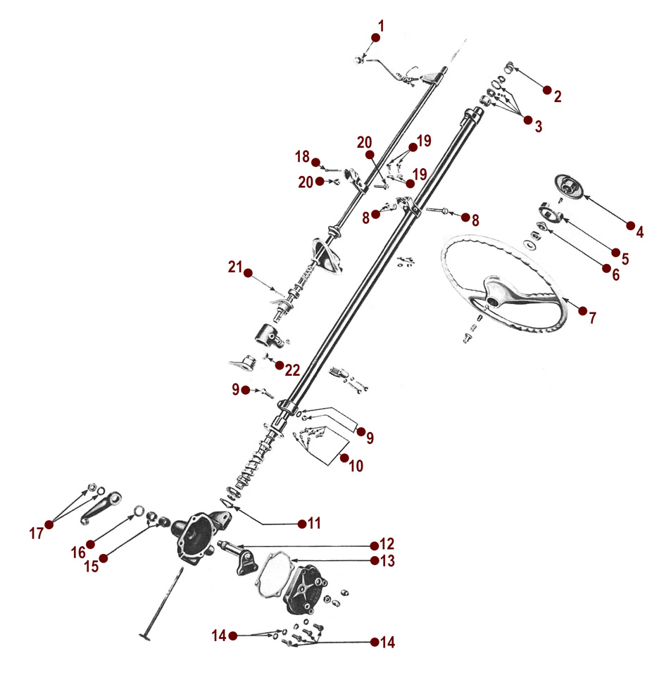 Steering System - Willys Station Wagon