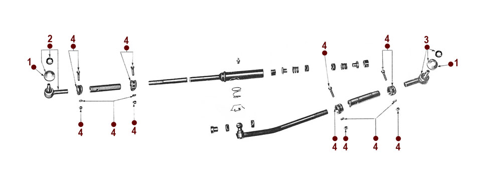 Steering Tie Rod - 2WD Jeepster