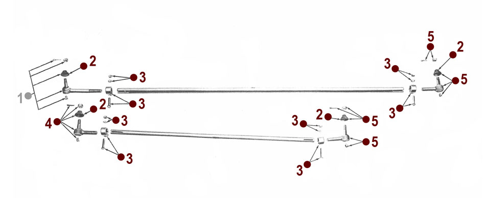 Steering Tie Rod - 46-64 Wagon