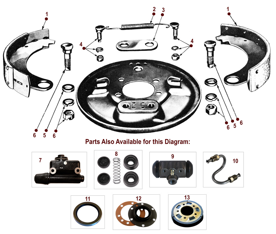Wheel Brake - MB, GPW, CJ-2A, 3A, M38