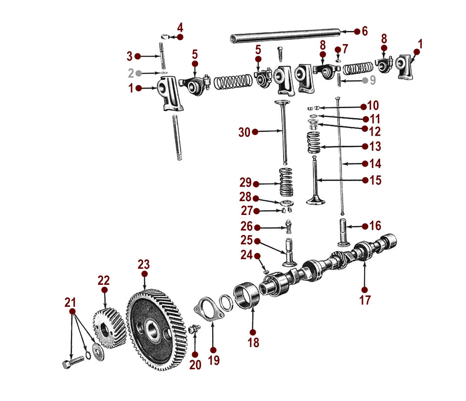 Valves, Camshaft & Timing Gears