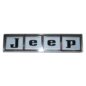 Reproduction "JEEP" Tailgate Emblem (white background with black letters) Fits 41-71 Jeep & Willys