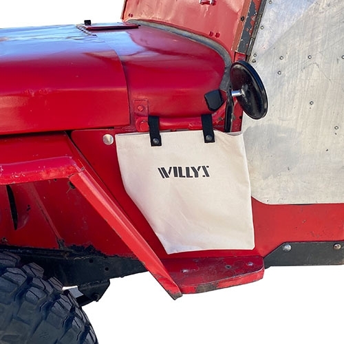 Stenciled "Willys" Side Bag (Tan) Fits 41-71 Jeep & Willys