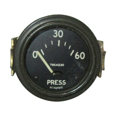 NOS Instrument Panel Oil Gauge (24 Volt - 0-60 PSI) Fits 50-66 M38, M38A1 (douglas, metal connections)