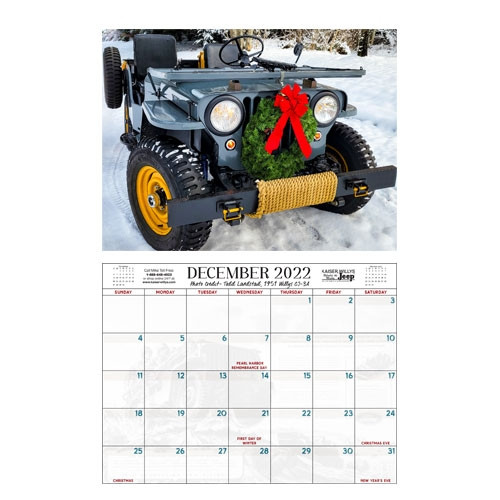 2023 Kaiser Willys Calendar All Willys & Jeep Vehicles