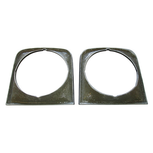 Fiberglass Headlight Bezel (pair)  Fits 72-73 Jeepster Commando