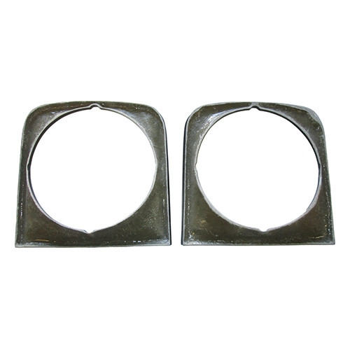 Fiberglass Headlight Bezel (pair)  Fits 72-73 Jeepster Commando