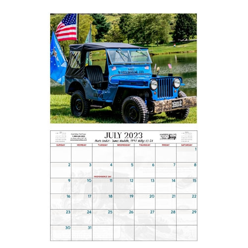 2023 Kaiser Willys Calendar All Willys & Jeep Vehicles