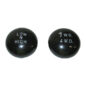 Black Dual Shift Lever Engraved Knobs (Pair) Fits 41-71 Jeep & Willys with Dana 18 transfer case