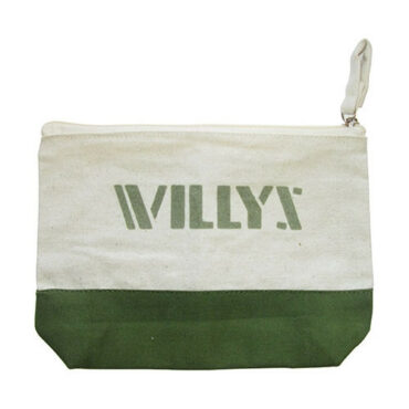 Stenciled "WILLYS" Canvas Bag with Green Bottom Fits 41-71 Jeep & Willys