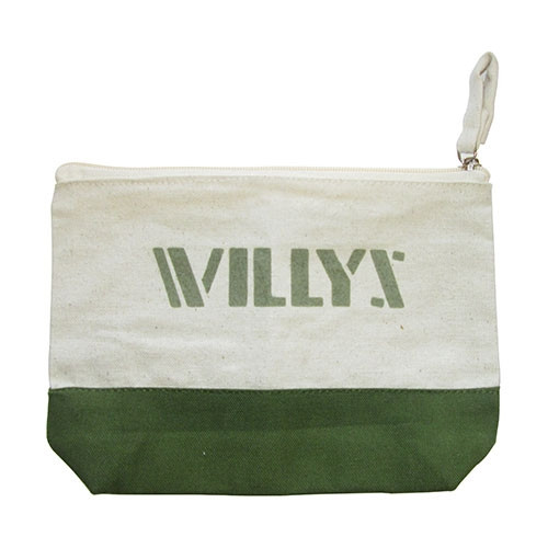 Stenciled "WILLYS" Canvas Bag with Green Bottom Fits 41-71 Jeep & Willys