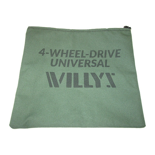 "4-Wheel Drive Universal" Zip Bag (Green)  Fits 41-71 Jeep & Willys