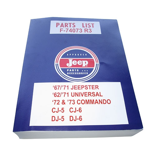 Master Parts List Manual Fits 66-73 Jeepster Commando