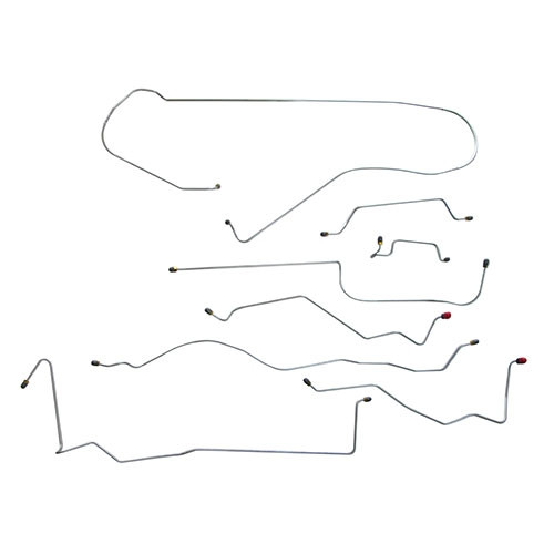 Complete Formed Steel Brake Line Kit (manual brakes) Fits 66-69 Jeepster Commando