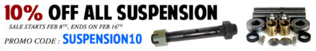 Save 10% Off All Suspension Parts and Kits with Promo Code: SUSPENSION10 at Checkout.