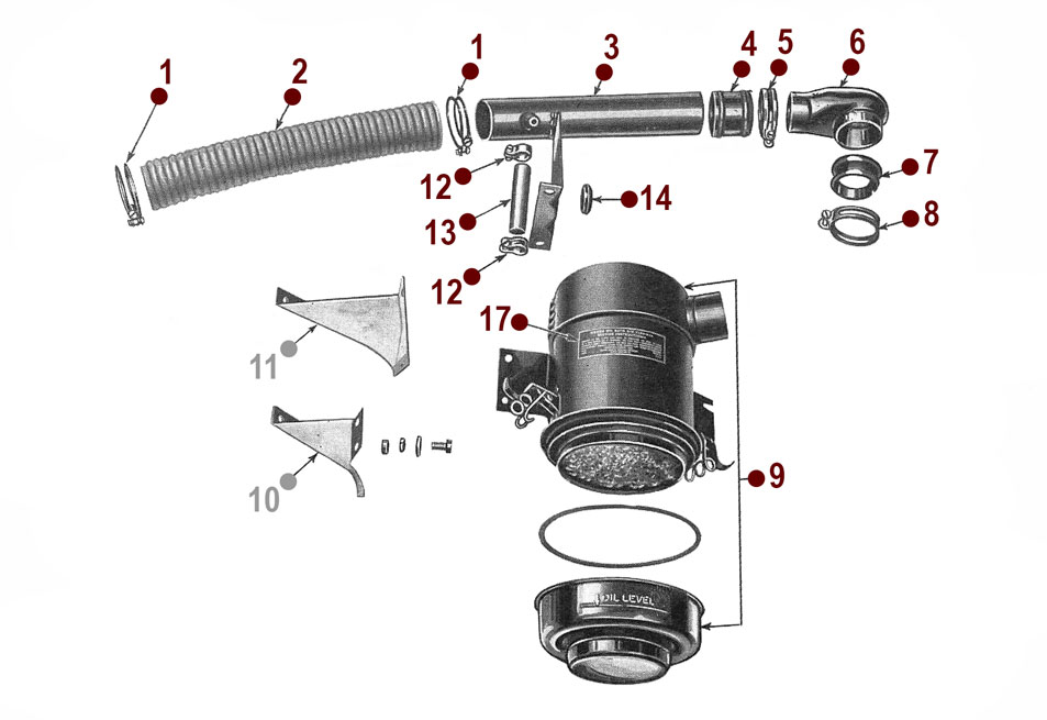 4-134 L Engine Air Cleaner - View 2 - Willys Wagon