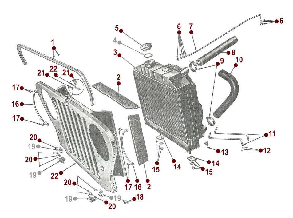 Radiator and Grille - 50-52 M38