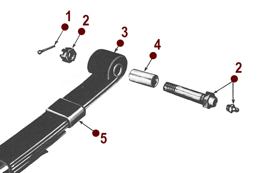 Spring Bolt - 46-49 CJ-2A