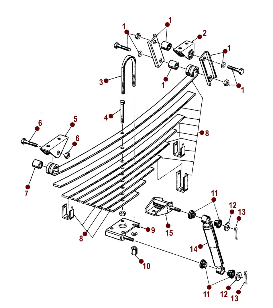 Rear Spring - Willys CJ-5, 6