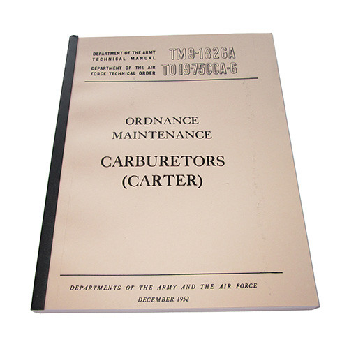 "Carburetors (Carter)" Ordnance Maintenance Fits 41-52 Jeep & Willys