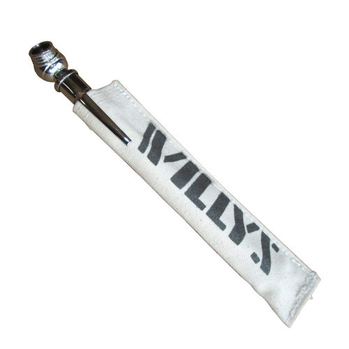 US Made Stenciled "WILLYS" Tire Gauge Magnetic Bag (Tan) Fits 41-71 Jeep & Willys