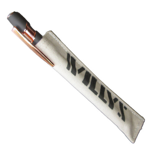 US Made Stenciled "WILLYS" Tire Gauge Magnetic Bag (Tan) Fits 41-71 Jeep & Willys
