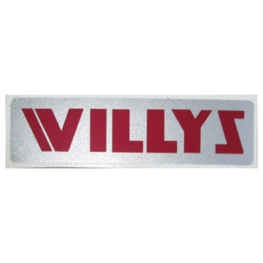 "WILLYS" Decal for Factory Heater Fits 46-64 CJ-2A, 3A, 3B