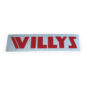 "WILLYS" Decal for Factory Heater Fits 46-64 CJ-2A, 3A, 3B