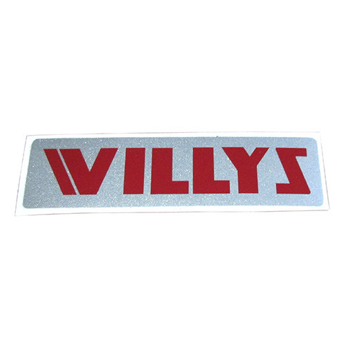 "WILLYS" Decal for Factory Heater Fits 46-64 CJ-2A, 3A, 3B