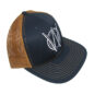 Willys Embroidered Trucker Hat (Navy w/Caramel Mesh) Fits 41-71 Willys and Jeep