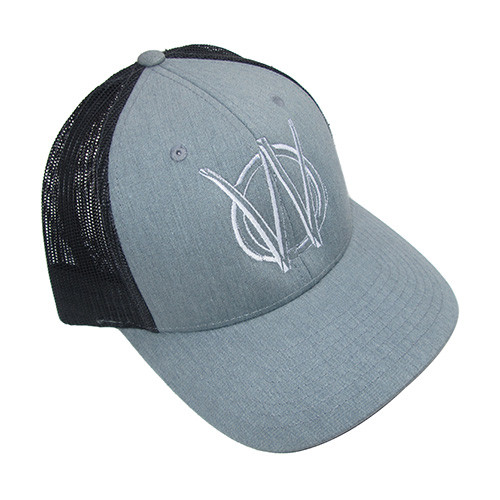 Willys Embroidered Trucker Hat (Heather Gray w/Black Mesh) Fits 41-71 Willys and Jeep