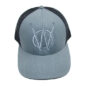 Willys Embroidered Trucker Hat (Heather Gray w/Black Mesh) Fits 41-71 Willys and Jeep