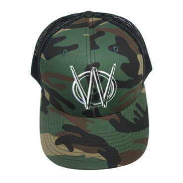 Willys Embroidered Trucker Hat (Camo w/Black Mesh) Fits 41-71 Willys and Jeep