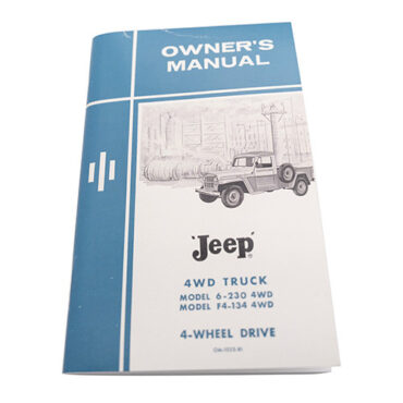 Owners Manual Fits: 62-64 Truck with F 4-134 & 6-230