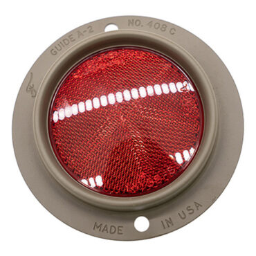 Round Red Side Marker Assembly (reflector)  Fits: 41-71 Jeep & Willys